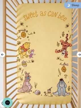 Little Sleepies Disney Sweet As Can Bee Fitted Crib Sheet